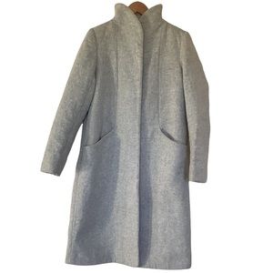 Aritzia Wilfred Cocoon Coat Long in Heather White size L